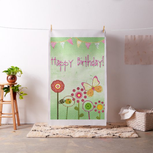 Happy Birthday Stof (Voorbeeld)