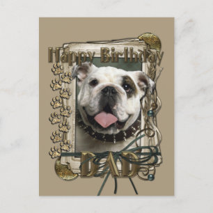 Happy Birthday - Stone Paws - Bulldog Briefkaart