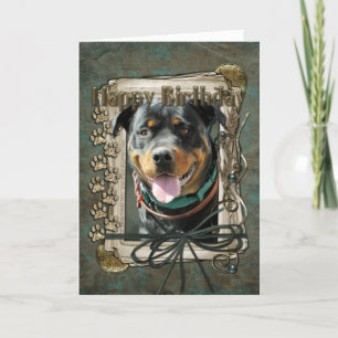 Happy Birthday - Stone Paws - Rottweiler SambaParT Kaart