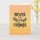 Happy Birthday - Stop nooit met vooruitgaan Kaart (Gele Bloem)