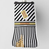 Happy Birthday Stripes Name Message Putter Golfheadcover (Draai 90)