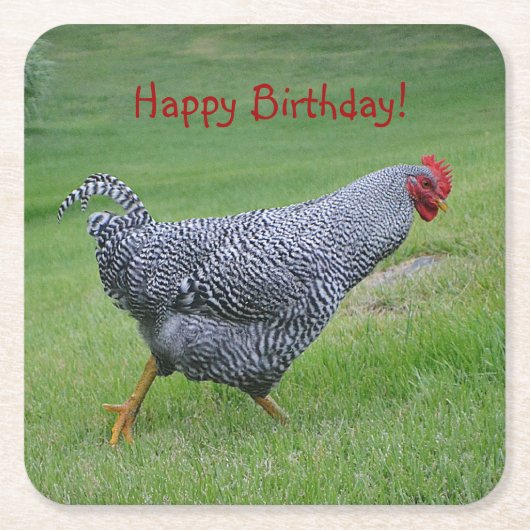 Happy Birthday StrolChicken Kartonnen Onderzetters (Voorkant)