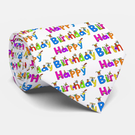 Happy Birthday Stropdas (Opgerold)