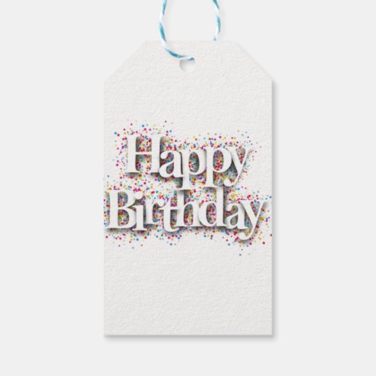 Happy Birthday Style Cadeau Labels Cadeaulabel (Achterkant)