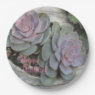 Happy Birthday Succulent Papieren Bordje