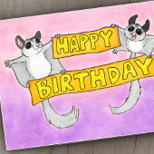 Happy Birthday Sugar Gliders groet Kaart