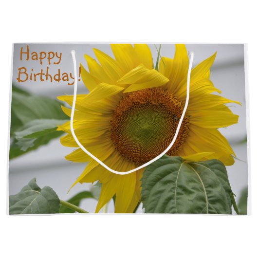 Happy Birthday Sunflower Groot Cadeauzakje (Voorkant)