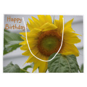Happy Birthday Sunflower Groot Cadeauzakje (Achterkant)