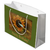 Happy Birthday Sunflower Groot Cadeauzakje (Achterkant Gekanteld)