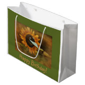 Happy Birthday Sunflower Groot Cadeauzakje (Voorkant Gekanteld)