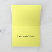 Happy Birthday Sunflower Kaart (Binnen)