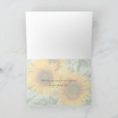 Happy Birthday Sunflower Kaart (Binnen)