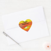Happy Birthday Sunset 2443 Hart Sticker (Envelop)