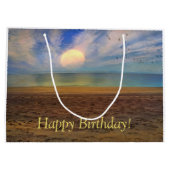 Happy Birthday Sunset Beach Groot Cadeauzakje (Achterkant)
