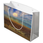 Happy Birthday Sunset Beach Groot Cadeauzakje (Achterkant Gekanteld)