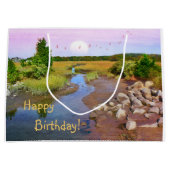 Happy Birthday Sunset Beach Groot Cadeauzakje (Voorkant)