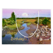 Happy Birthday Sunset Beach Groot Cadeauzakje (Achterkant)