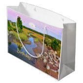 Happy Birthday Sunset Beach Groot Cadeauzakje (Achterkant Gekanteld)