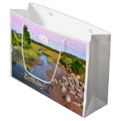 Happy Birthday Sunset Beach Groot Cadeauzakje (Voorkant Gekanteld)