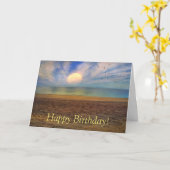 Happy Birthday Sunset Beach Kaart (Gele Bloem)