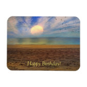 Happy Birthday Sunset Beach Magneet (Horizontaal)