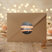 Happy Birthday Sunset Ronde Sticker