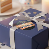 Happy Birthday Sunset Ronde Sticker