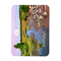 Happy Birthday Sunset Seashore