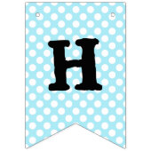 Happy Birthday Sunshine Blue en Gold Polka Dot Vlaggetjes (Tweede vlag)