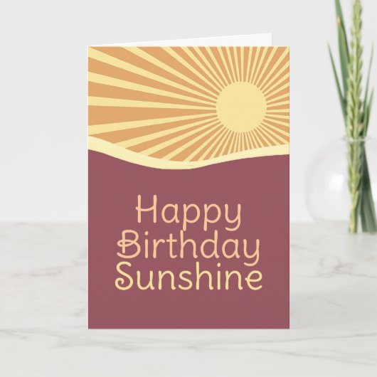 Happy Birthday Sunshine Hills V2 Wenskaart Kaart (Voorkant)