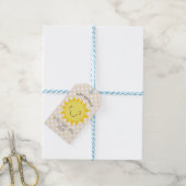 Happy Birthday Sunshine Party Gold Cadeaulabel (Met Touw)