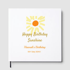 Happy birthday sunshine yellow orange birthday boh gastenboek