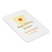 Happy birthday sunshine yellow orange birthday boh magneet (Rechterzijde)