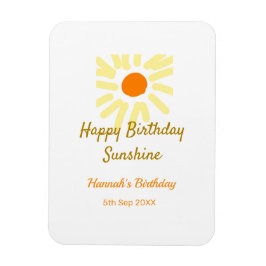 Happy birthday sunshine yellow orange birthday boh magneet