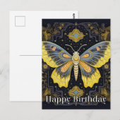 Happy Birthday Super Abstract Butterfly Design Briefkaart (Voorkant / Achterkant)