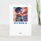 Happy Birthday Superhero thema gepersonaliseerd Kaart (Achterkant)