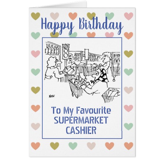 Happy Birthday Supermarket Cashier (Voorkant)