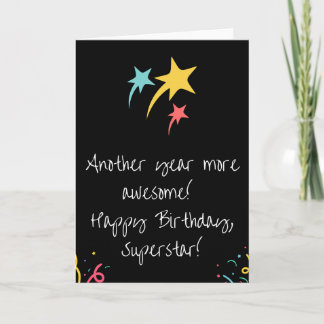 Happy Birthday Superstar Kaart