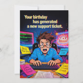 Happy Birthday Support Ticket Kaart (Voorkant)
