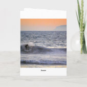 Happy Birthday Surfer bij zonsondergang Kaart (Achterkant)