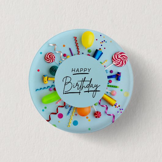 Happy Birthday Surprise Fun Button (Voorkant)