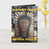 "Happy Birthday Survivor!" Kaart (Gele Bloem)