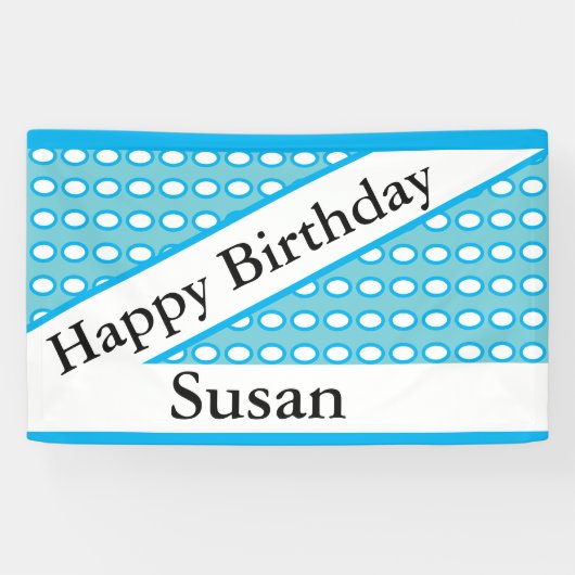 "Happy Birthday Susan Custom Spandoek (Horizontaal)