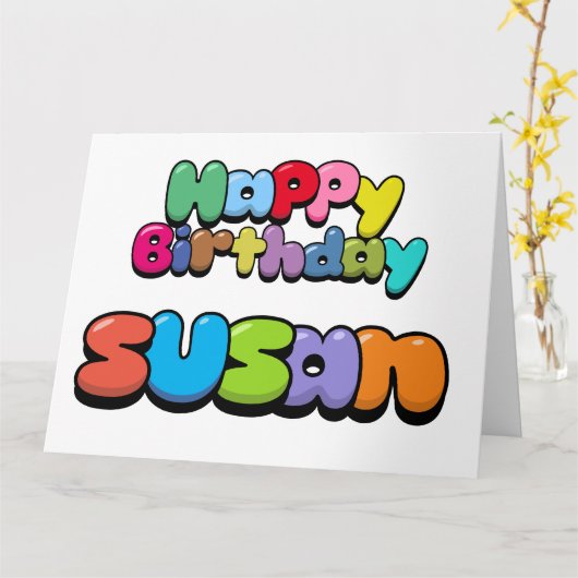 Happy Birthday Susan Kaart (Gele Bloem)