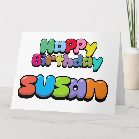 Happy Birthday Susan Kaart (Voorkant)
