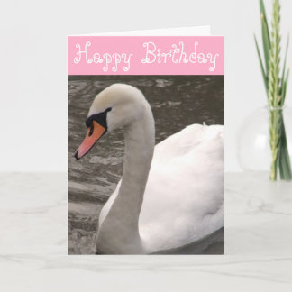Happy Birthday Swan Birthday Kaart