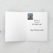 Happy Birthday Sweeling Howling Wolf Moon Quote Kaart (Binnen)