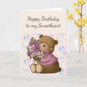 Happy Birthday SweeLove Beer Flowers Kaart (Gele Bloem)