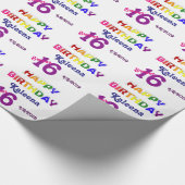 Happy Birthday Sweet 16 Cadeaupapier (Hoek)