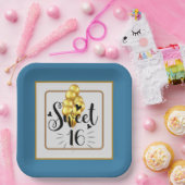 Happy Birthday Sweet 16 papieren Borden Papieren Bordje (Feest)